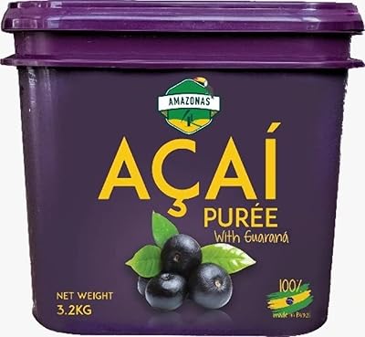 Purée d'açaï surgelée amazon 4u avec fruit de guarana - 3,2 kg