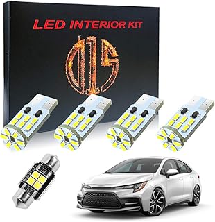 Kit d'éclairage intérieur led d15 pour toyota corolla sedan hatchback 2000-2022 ampoules