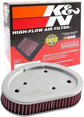 Filtre à air moteur k&n performance filtre powersport : pour harley