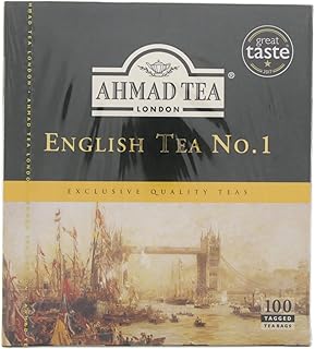 Sachets de thé anglais de première classe d'ahmed tea, 100 sachets de thé