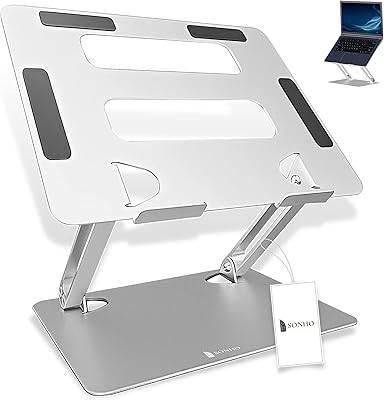 Support ergonomique pour ordinateur portable sunho en aluminium, support pour ordinateur portable