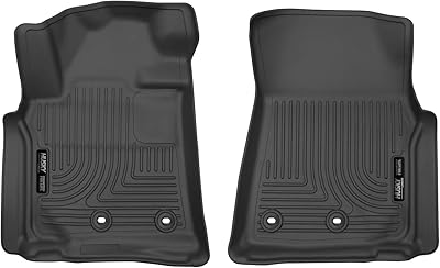 Ensemble de revêtements de sol avant husky liners de weatherbetter, noir, 13091, pour