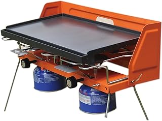 Cuisinière à gaz double portable/pliable avec plaque de cuisson + sac à flamme