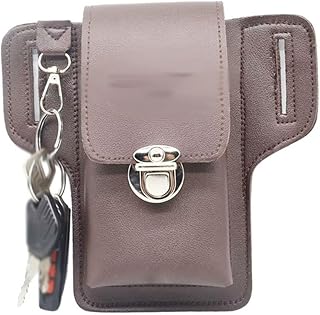Sac de téléphone portable en cuir microfibre poche pour homme