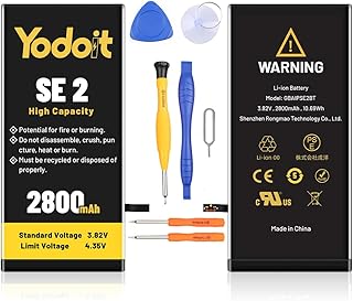 Batterie de remplacement yuduit pour iphone se 2ème génération se 2020, 2800 mah