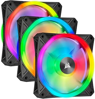 Série corsar ql, rgb qe120, ventilateur led 120 mm, kit triple avec nœud