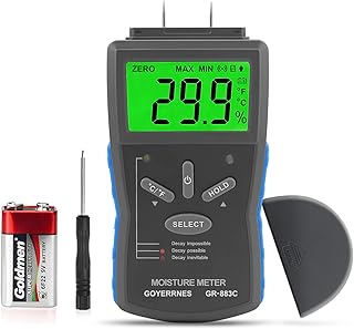 Humidimètre numérique à broche pour bois, capteur d'humidité portable gr-883c avec 3 écrans