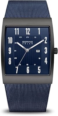 Montre analogique de la collection solaire pour hommes avec bracelet en acier inoxydable