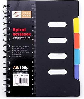 Cahier ligné avec fil ecv a5, cahier à feuilles mobiles, journal de travail scolaire, journal de sujets pour adultes et enfants, 105 pages. Plus de choix, moins de dépenses avec Diaytar