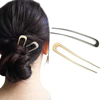 Paquet de 2 pinces à cheveux en forme de u en métal, peigne