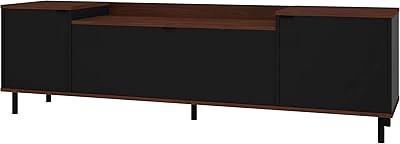 Table tv brv movies noir et marron noyer, 51 x 170 x 48