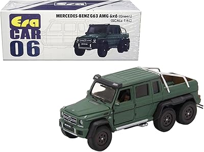 Camion mercedes-benz g63 amg 6x6 couleur verte moulé sous pression 1/64 modèle moulé
