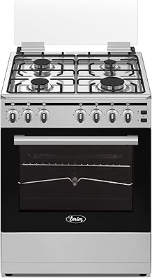 Four à gaz tergc6064st 60 cm en acier inoxydable avec 4 brûleurs