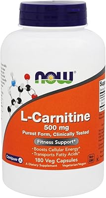 Carnitine 500 mg - 180 capsules végétariennes maintenant