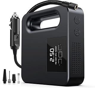 Compresseur d'air portable avec gonfleur de pneu numérique filaire intelligent 12