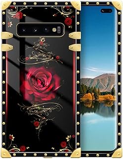 Coque daizag pour samsung galaxy s10e coque arrière en rotin doré et rose