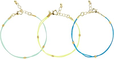 Ensemble de bracelets de cheville pour enfants plaqués or, 3 pièces, couleurs accessoires