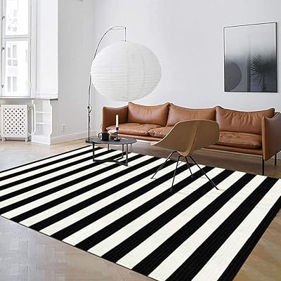 Tapis d'extérieur sivish noir et blanc 5 x 8 pieds tapis de patio