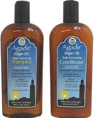 Shampooing et après-shampooing épaississant quotidien à l'huile d'argan d'agadir 371 ml par bouteille