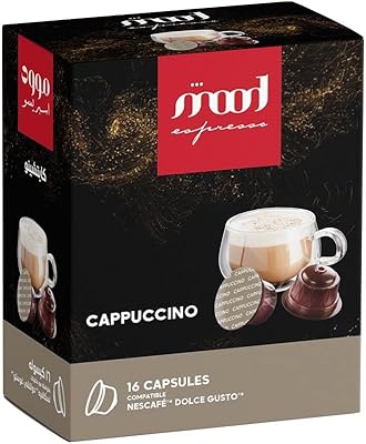 Capsules de café compatibles mode espresso dolce gusto - cappuccino - 16 capsules