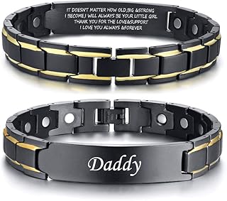 Bracelet papa personnalisé gravé citation d'amour cachée par zenobai bijoux de fête