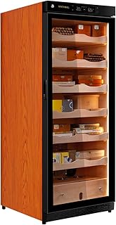 Cave à cigares rushing armoire climatisée 330l pour stockage et vieillissement structure