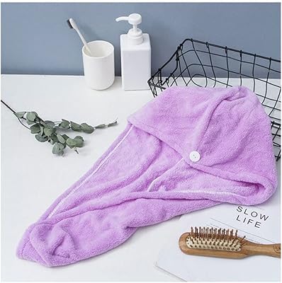 Serviette à cheveux en microfibre douce absorbant l'eau dubai gallery, violet, 16 x