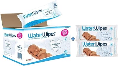 Lingettes à l'eau pour bébé (720 lingettes) + 2 x