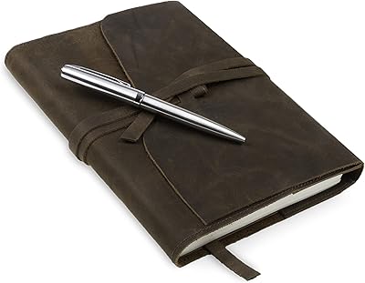 Coffret cadeau de journal en cuir rechargeable - avec stylo de luxe - carnet de notes a5 rustique fait à la main avec reliure en cuir pour hommes et femmes - utilisation quotidienne pour dessiner et dessiner - taille parfaite pour voyager et écrire en déplacement. Diaytar : L'intelligence commerciale au service du client