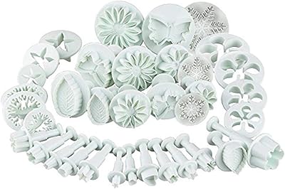 36 pièces fondant emporte-pièce flocon de neige papillon fleur feuilles outils de décoration