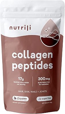 Poudre de peptides de collagène nutrili, favorise la santé des cheveux, des ongles