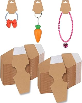 400 pièces emballage de bracelet avec cartes d'affichage de porte-clés en papier kraft