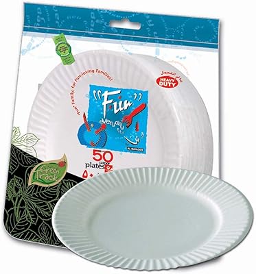 Assiette en carton robuste fun eveready, grande l 9", paquet de 50