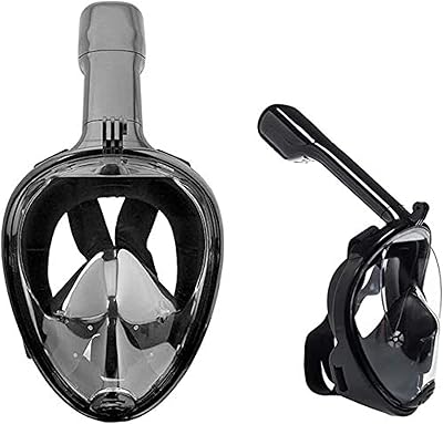 Masque de plongée sous-marine à vue panoramique avec conception panoramique intégrale - tube d'aération plus long, étanche, technologie anti-buée et fuite, pour la plongée et la natation. Shoppez futé, shoppez Diaytar Sénégal