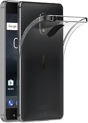 Coque arrière transparente absorbant les chocs en gel tpu souple pour nokia 6