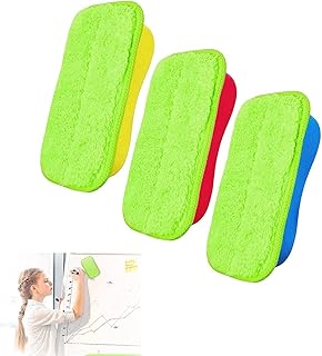 Gomme à tableau lavable paquet de 3 gommes craie en microfibre