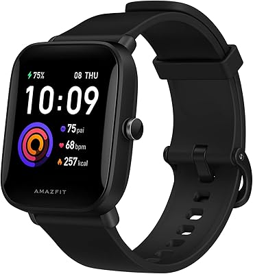 Montre intelligente amazfit bip avec fréquence cardiaque toute la journée, suivi des activités