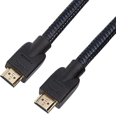 Câble hdmi haute vitesse amazonbasics (18 gbit/s, 4k/60 hz) - 15 pieds, nylon