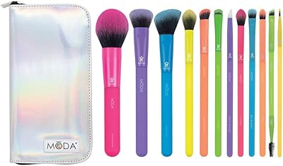 Ensemble de 13 pinceaux de maquillage pour le visage moda, comprenant : poudre