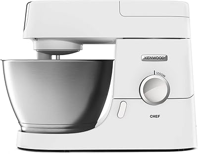 Kenwood chef batteur sur socle - batteur blanc élégant avec batteur en forme