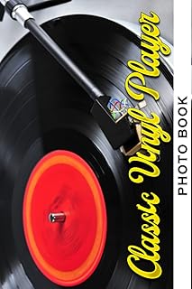 Livre photo classique avec lecteur de vinyle : tourne-disque rétro pages colorées