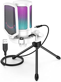 Fifine ampligame microphone usb micro à condensateur pour ordinateur de bureau enregistrement