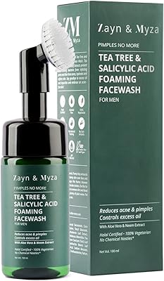 Nettoyant moussant pour le visage à l'acide salicylique zain & mesa tea tree