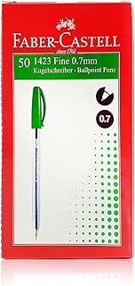 Stylo à bille faber-castell 1423 à pointe fine (0,7 mm, vert) - 50