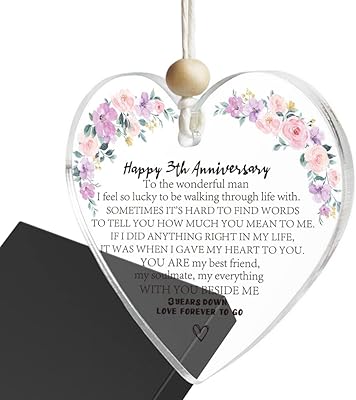 Cadeaux de plaque d'anniversaire de 3 ans pour lui cadeau souvenir de joyeux