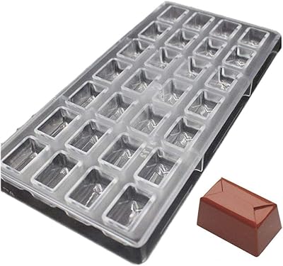 Moule à chocolat en polycarbonate green rain, moule à chocolat rectangulaire en forme