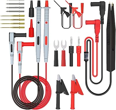 Kit de pointes de test professionnelles améliorées emthclo avec plusieurs sondes plaquées or