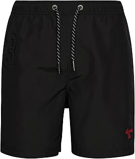 Short de bain polo classique pour hommes, noir, noir, m