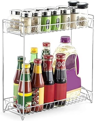 Support à épices de cuisine, organisateur de pots à épices en acier inoxydable