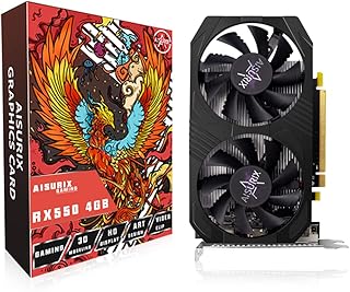 Carte graphique isorx rx 550 4 go, carte vidéo pc gddr5 128 bits